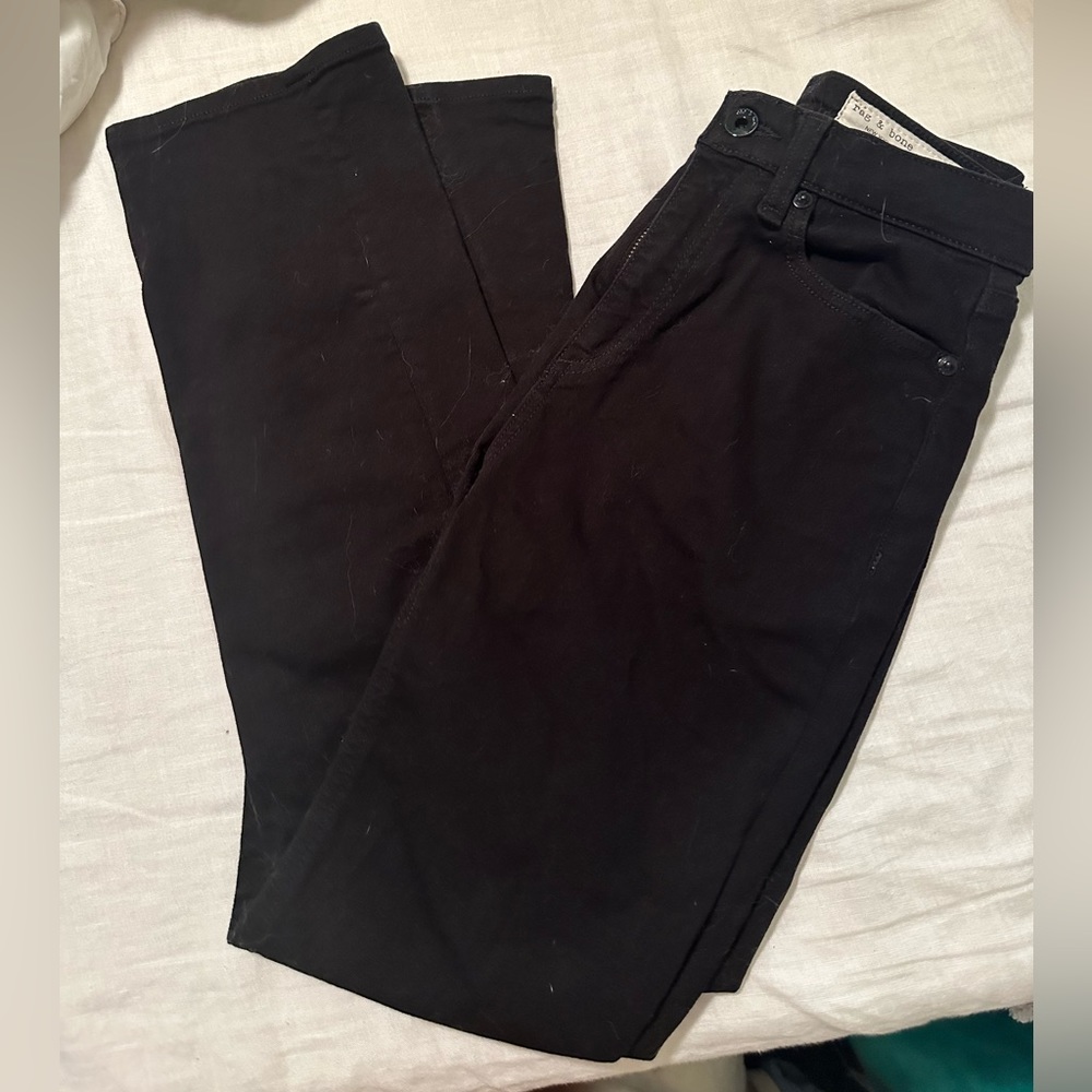 Rag & bone high rise crop cigarette straight leg jeans